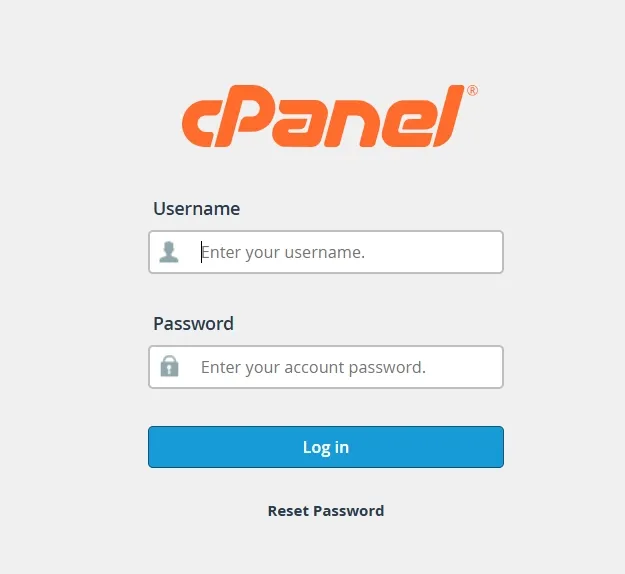 Tu Guía Paso a Paso para Crear tu Web con IA desde tu cPanel de Web Booster - iniciar sesión en cPanel de Web Booster